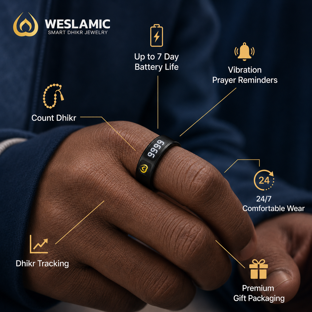 Anillo inteligente Zikr WESLAMIC 3.0 empaque completo