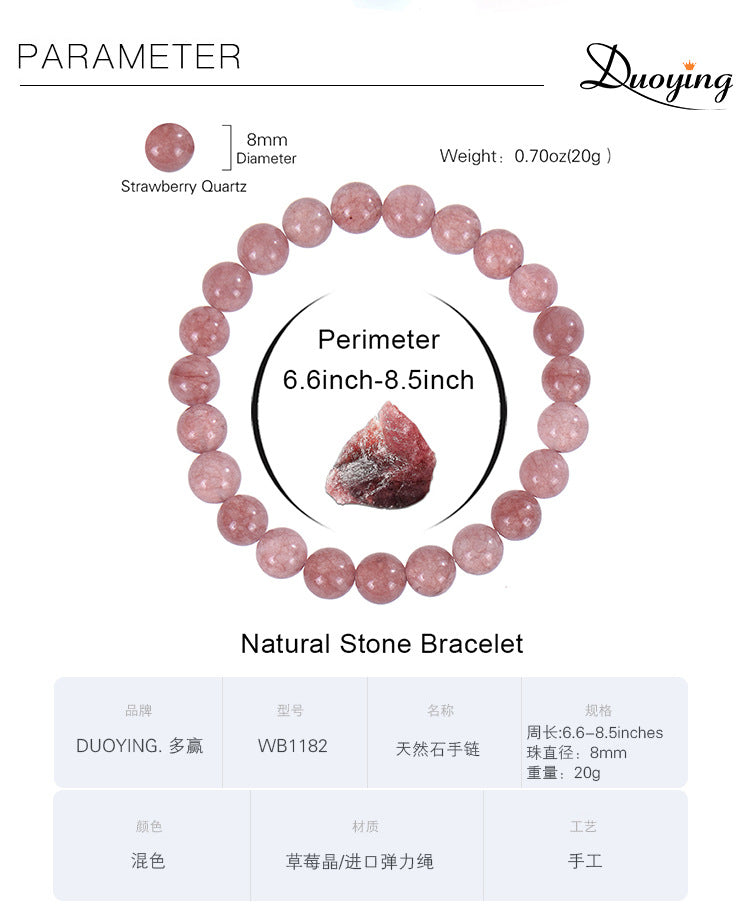 Pulsera de Piedras Naturales Hecha a Mano | Ágata Cristal Amatista
