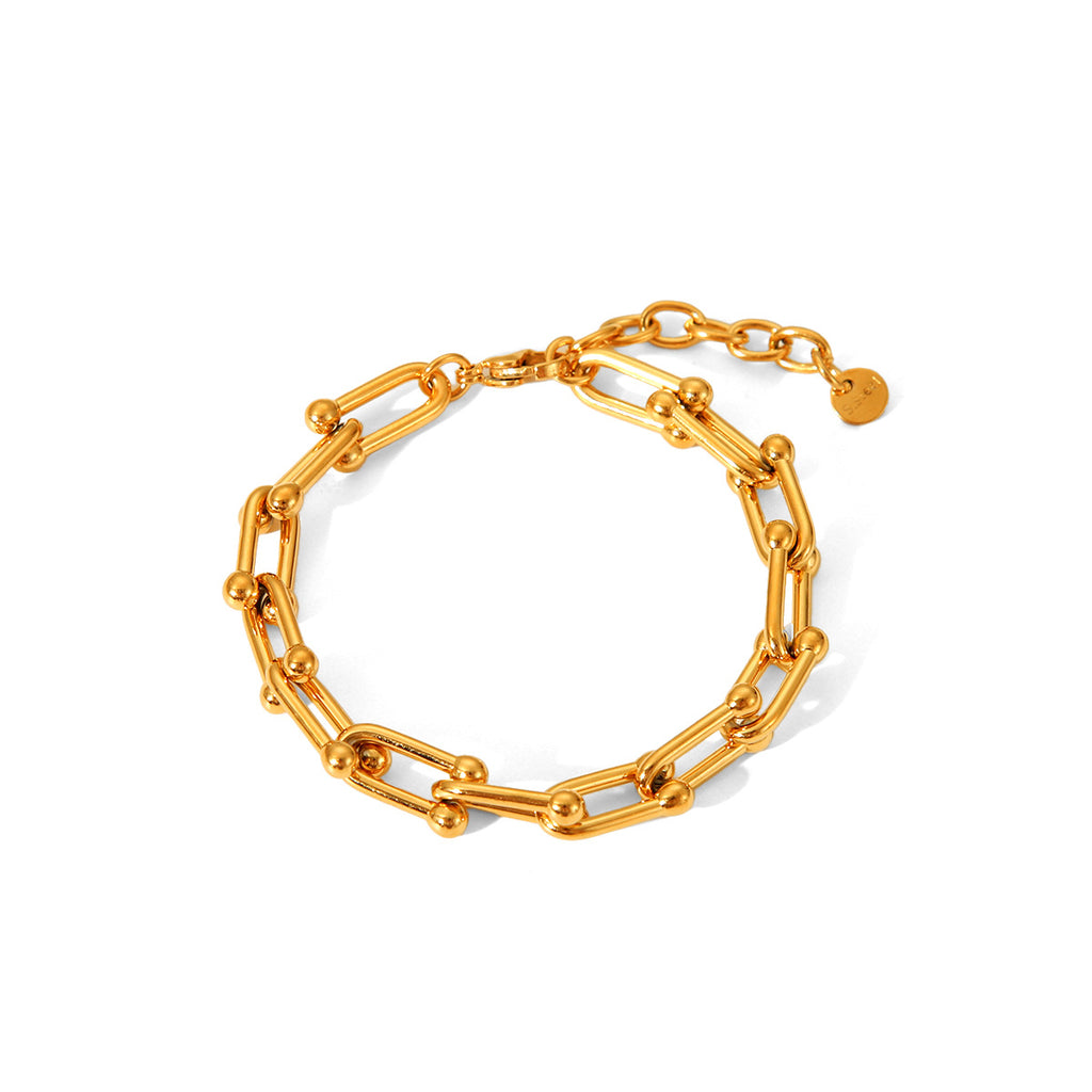 Set Joyería Estilo INS | Cierre Herradura Acero Titanio