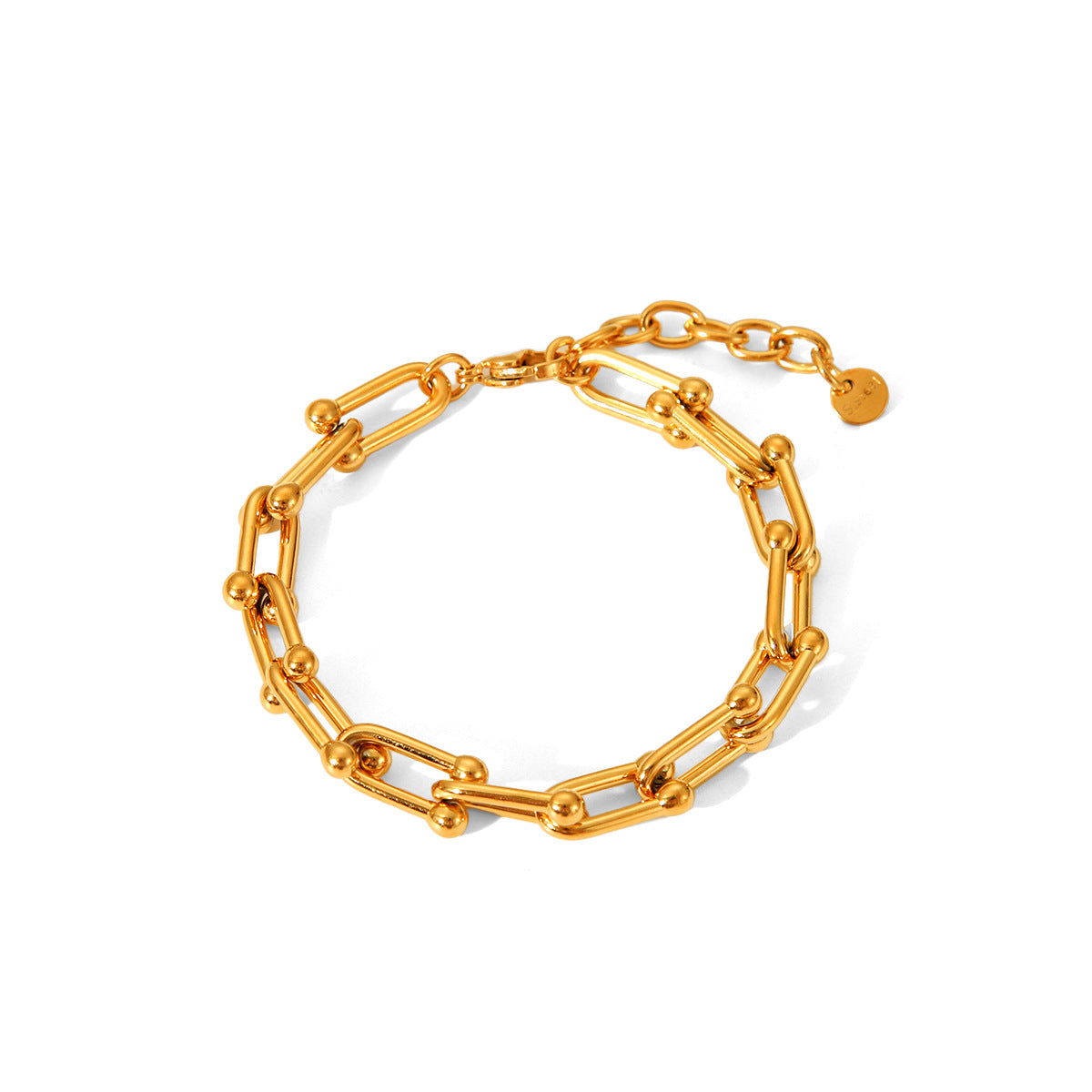 Set Joyería Estilo INS | Cierre Herradura Acero Titanio