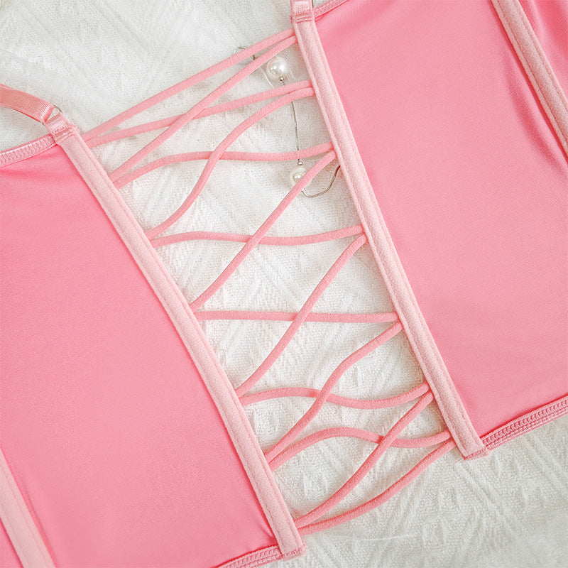Top Bustier con Encaje y Aro | Espalda Descubierta