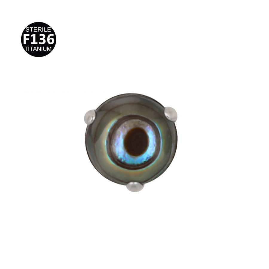 Piercing de Labio Rosca Interna | Titanio F136 con Piedra Natural