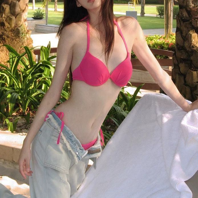 Bikini Color Liso con Aro y Relleno | Seda de Leche