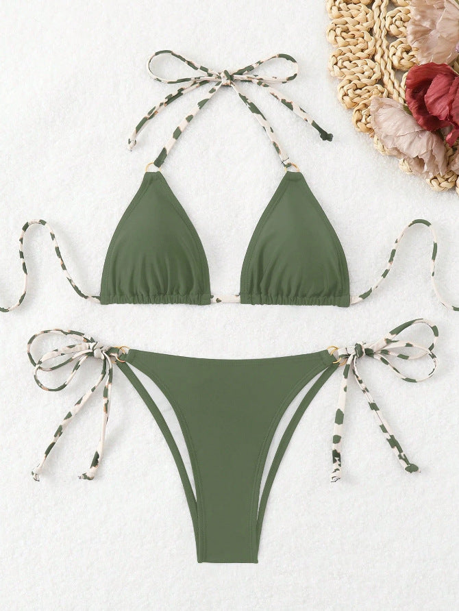 Bikini Sexy Escote V | Espalda Descubierta con Cordones