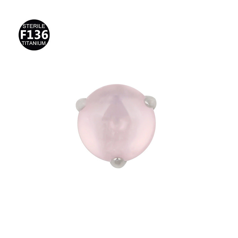 Piercing de Labio Rosca Interna | Titanio F136 con Piedra Natural