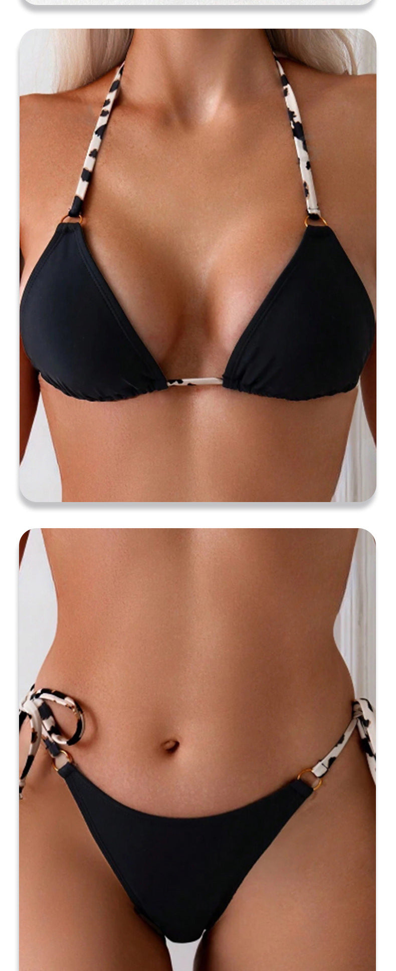 Bikini Sexy Escote V | Espalda Descubierta con Cordones