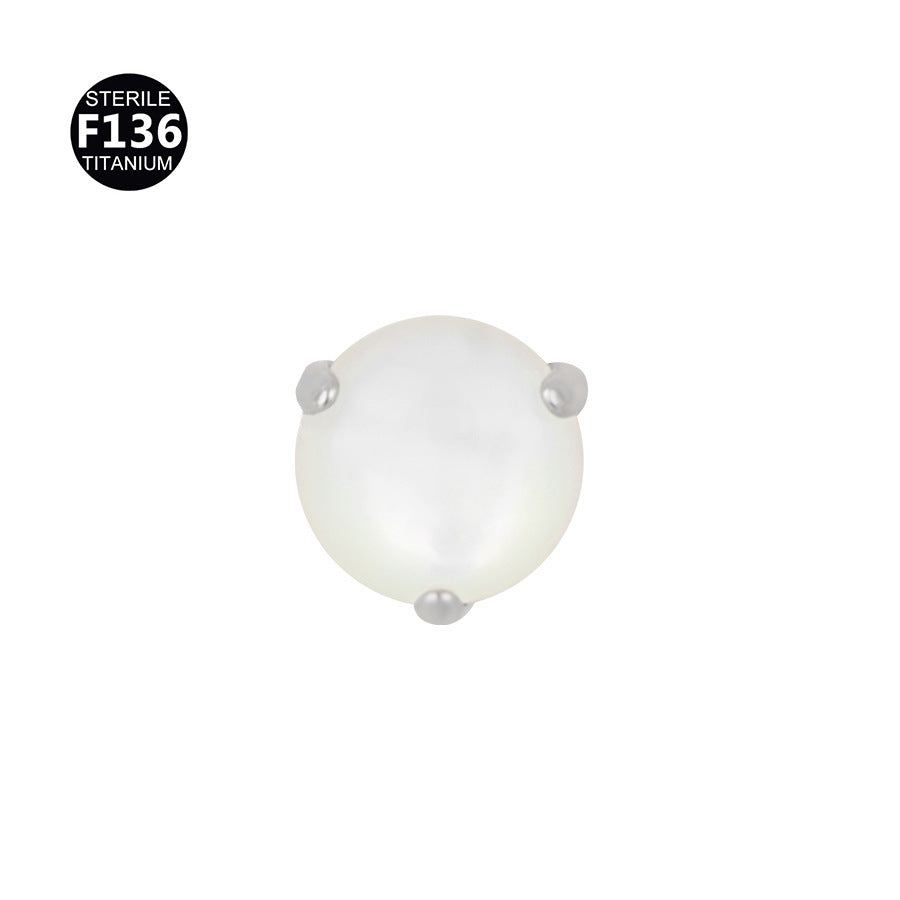 Piercing de Labio Rosca Interna | Titanio F136 con Piedra Natural