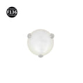 Piercing de Labio Rosca Interna | Titanio F136 con Piedra Natural
