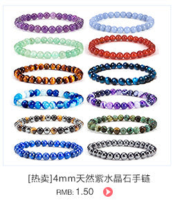 Pulsera de Piedras Naturales Hecha a Mano | Ágata Cristal Amatista