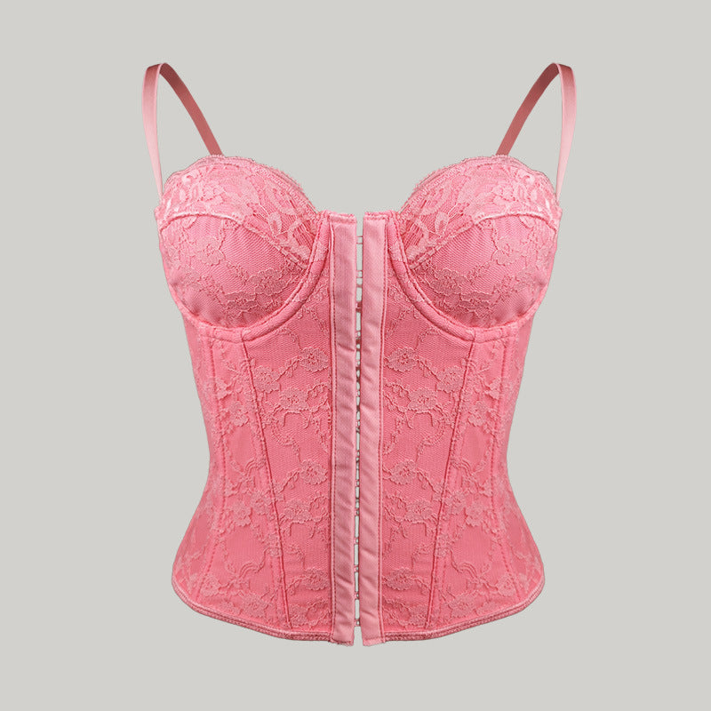 Top Bustier con Encaje y Aro | Espalda Descubierta