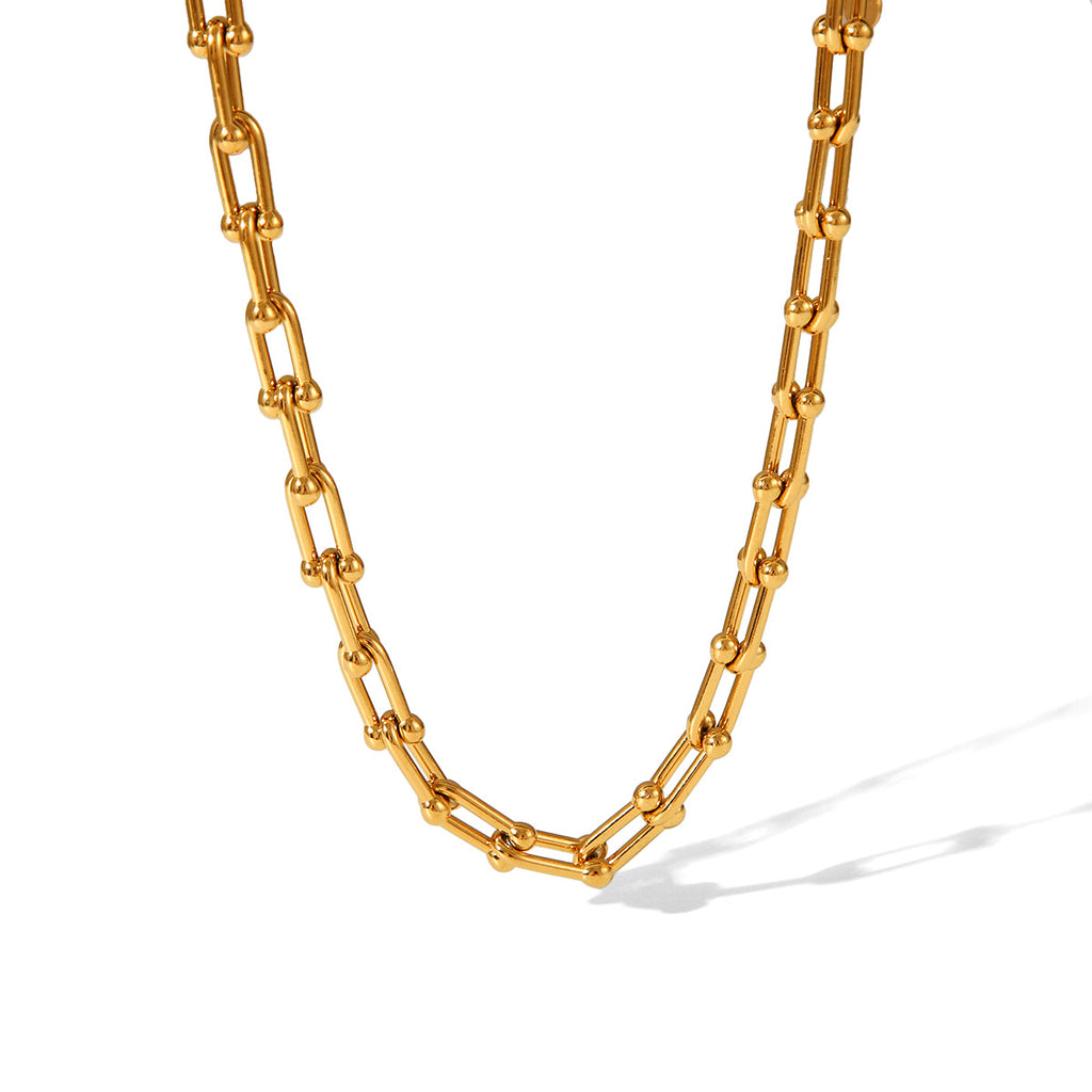 Set Joyería Estilo INS | Cierre Herradura Acero Titanio