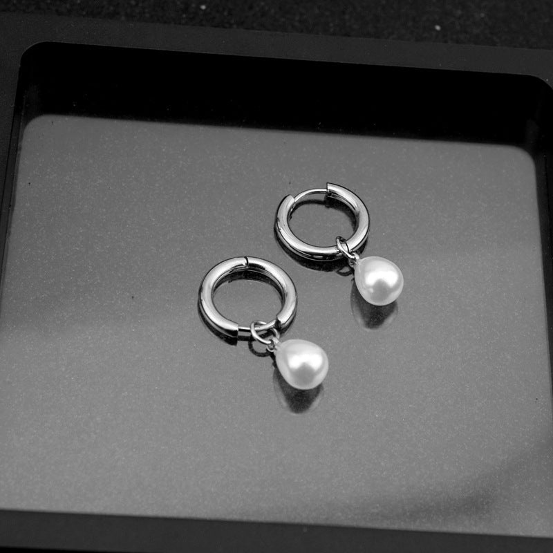 Pendientes Gota de Perla | Acero Inoxidable Baño Oro 18k