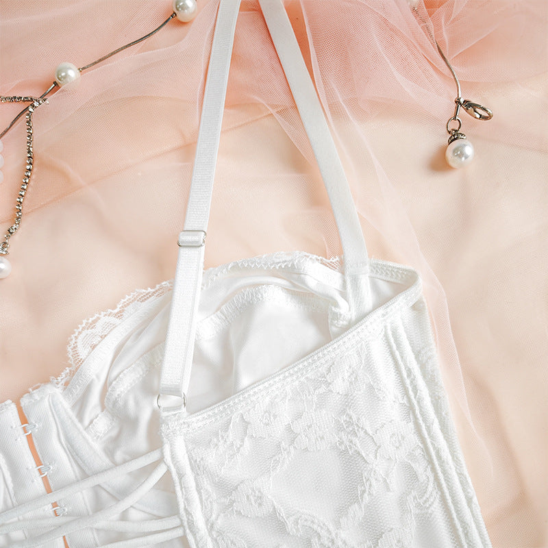 Top Bustier con Encaje y Aro | Espalda Descubierta