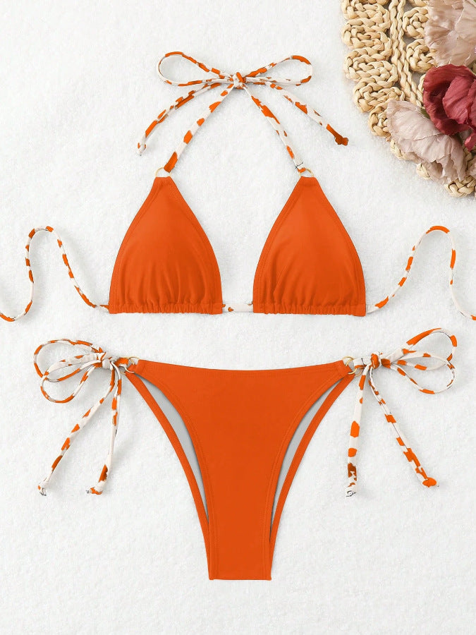 Bikini Sexy Escote V | Espalda Descubierta con Cordones