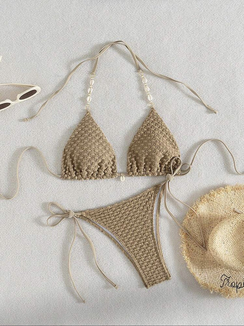 2025 Amazon Europe and the United States new fashion high-end sexy bikini bikini two-piece split swimsuit cross-border