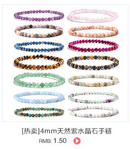 Pulsera de Piedras Naturales Hecha a Mano | Ágata Cristal Amatista