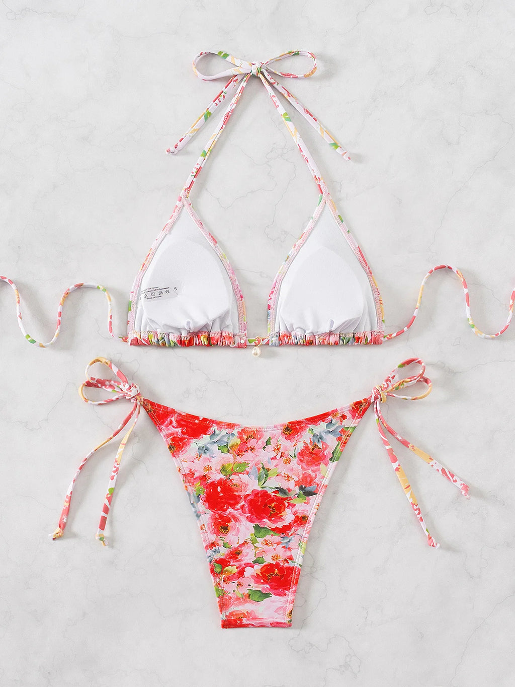 Bikini Floral Triángulo Push-Up