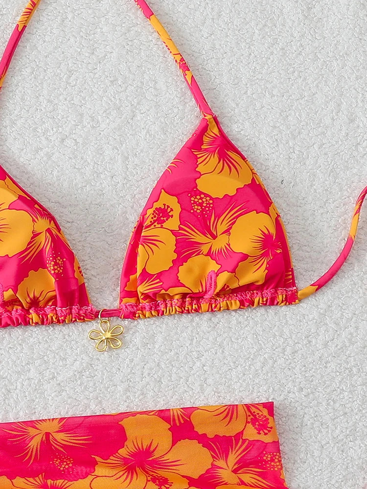 Conjunto Bikini 3 Piezas con Pareo