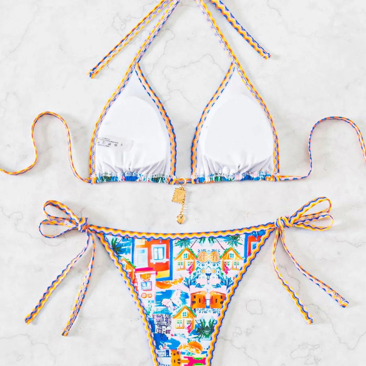 Bikini Floral Triángulo Push-Up