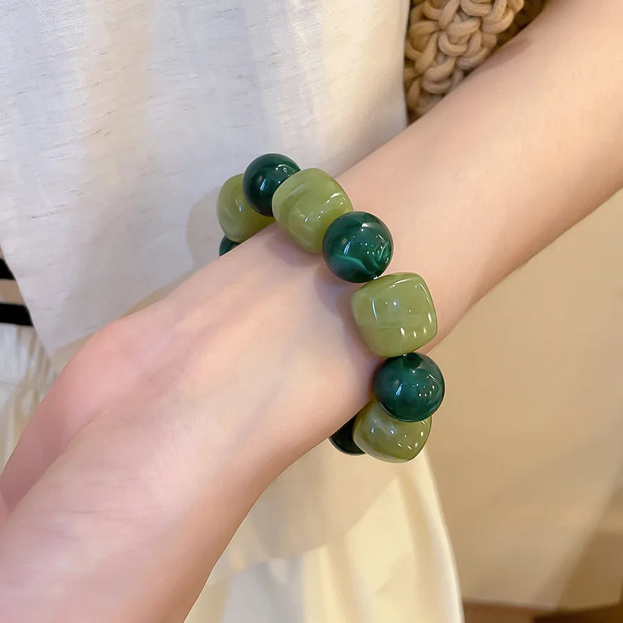 Pulsera Cuentas Acrílico Bohemia Mujer