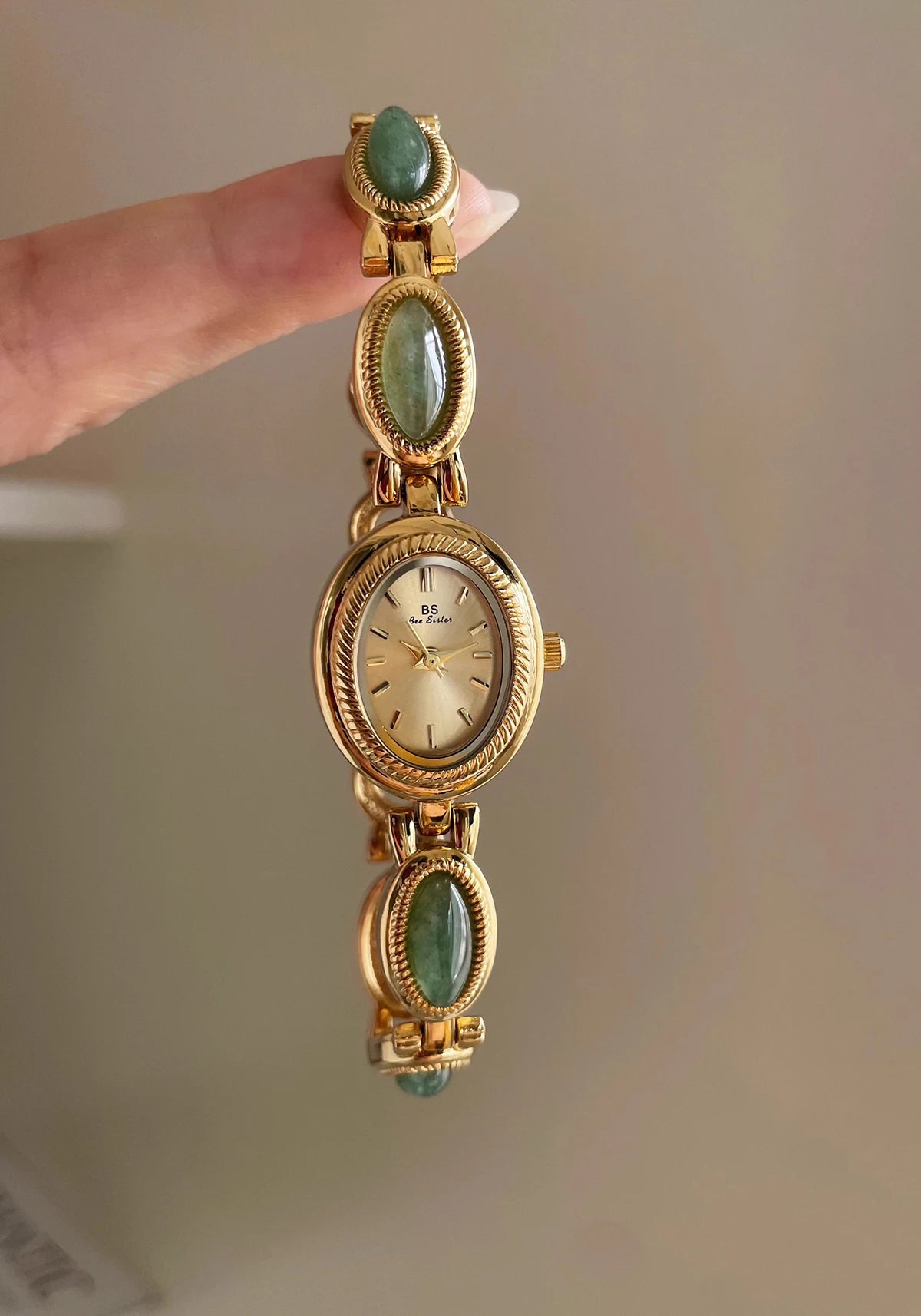Reloj Pulsera Cuarzo Jade Mujer