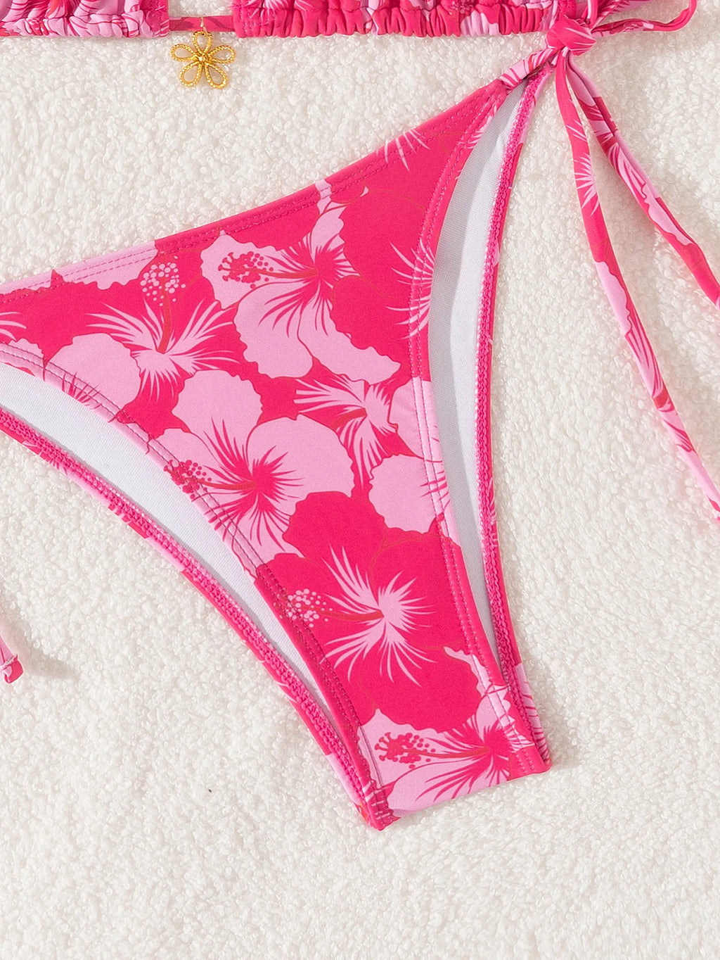 Bikini Flor Metálica Push-Up