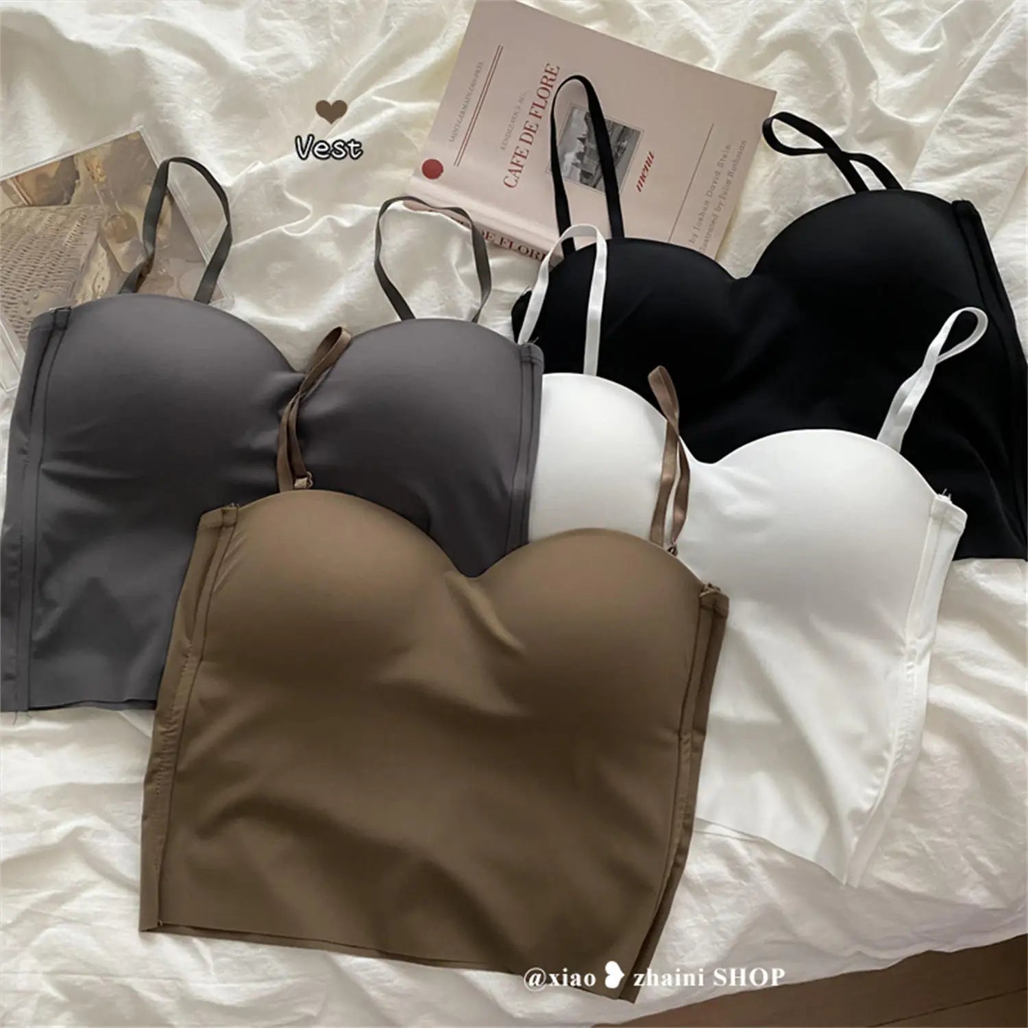 Camiseta sin mangas para Yoga y gimnasio para mujer, Top Popular de punto liso y sin costuras, chaleco con espalda en U y tirantes con almohadilla fija para el pecho, 1 ud.