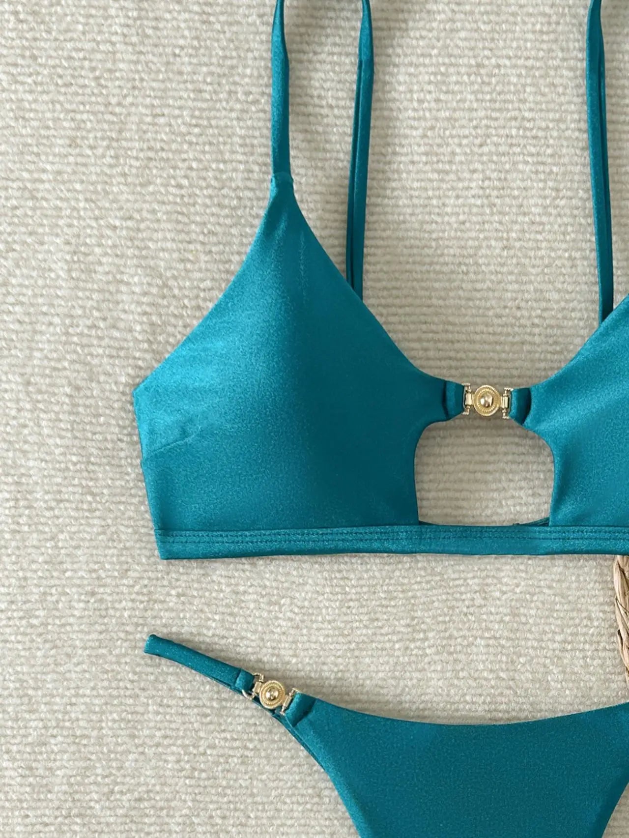 Bikini Push-Up Brillante Corte Alto