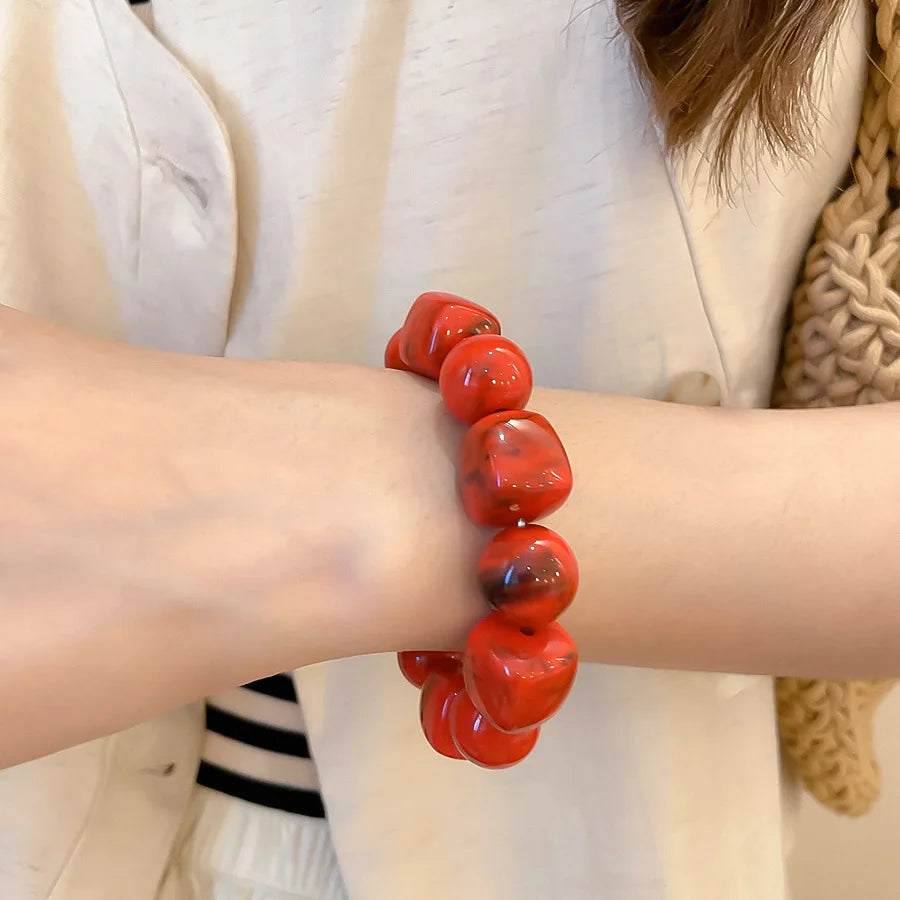 Pulsera Cuentas Acrílico Bohemia Mujer
