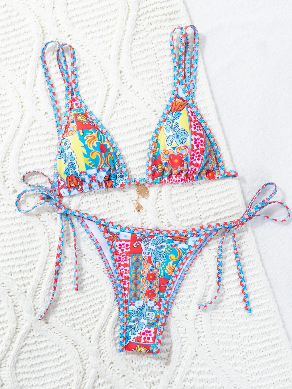 Bikini Floral Triángulo Push-Up
