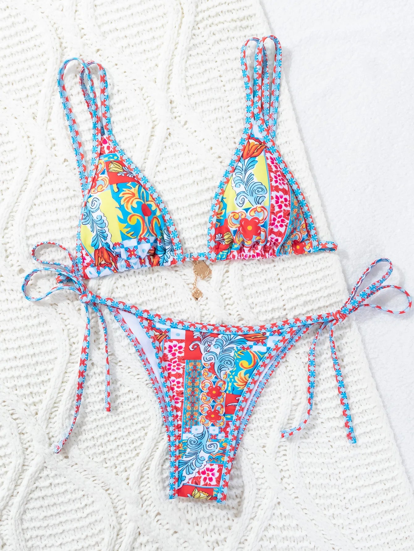 Bikini Floral Triángulo Push-Up