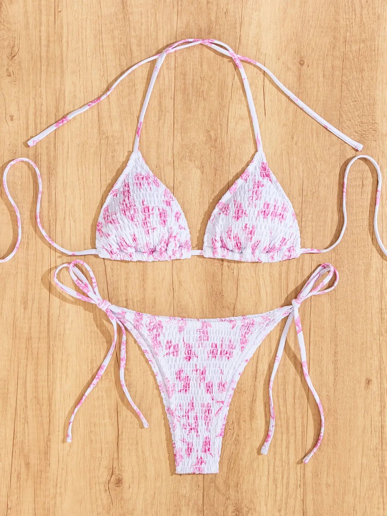 Bikini Floral Triángulo Push-Up