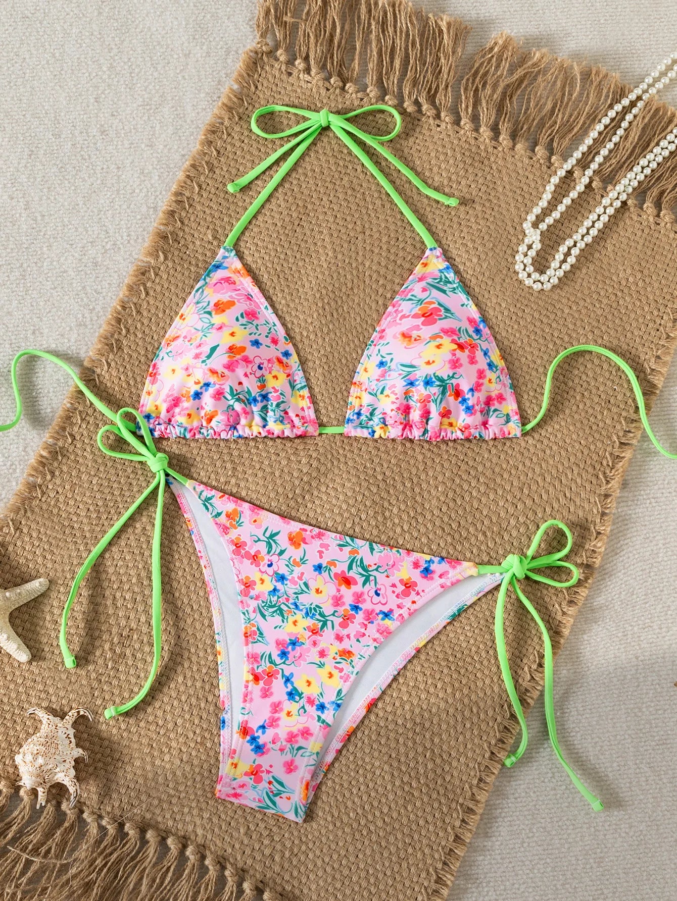 Bikini Floral Triángulo Push-Up
