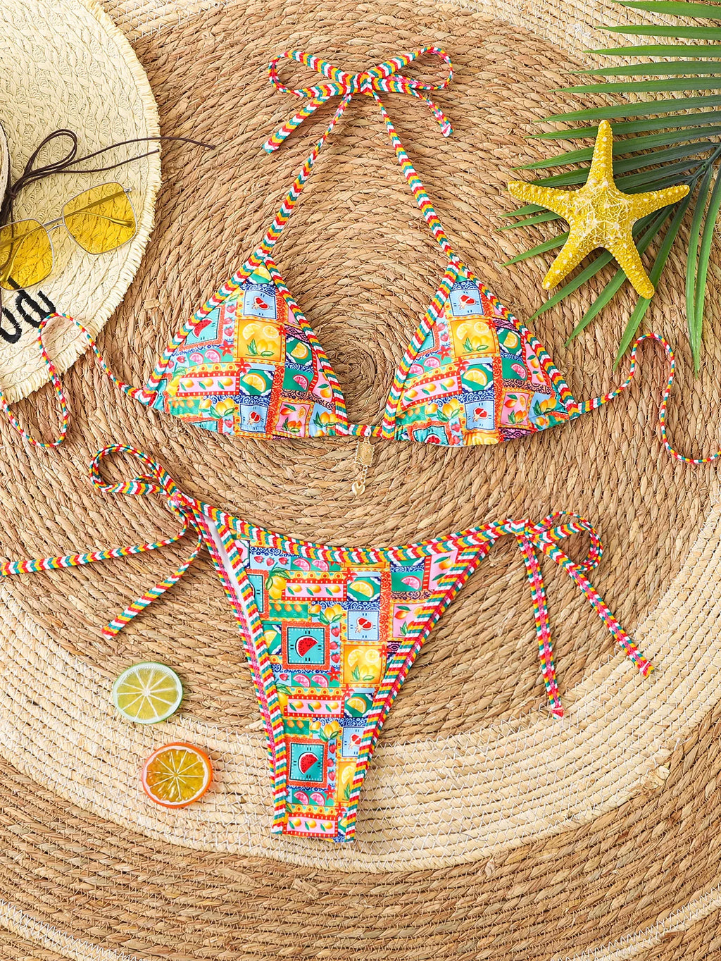 Bikini Floral Triángulo Push-Up
