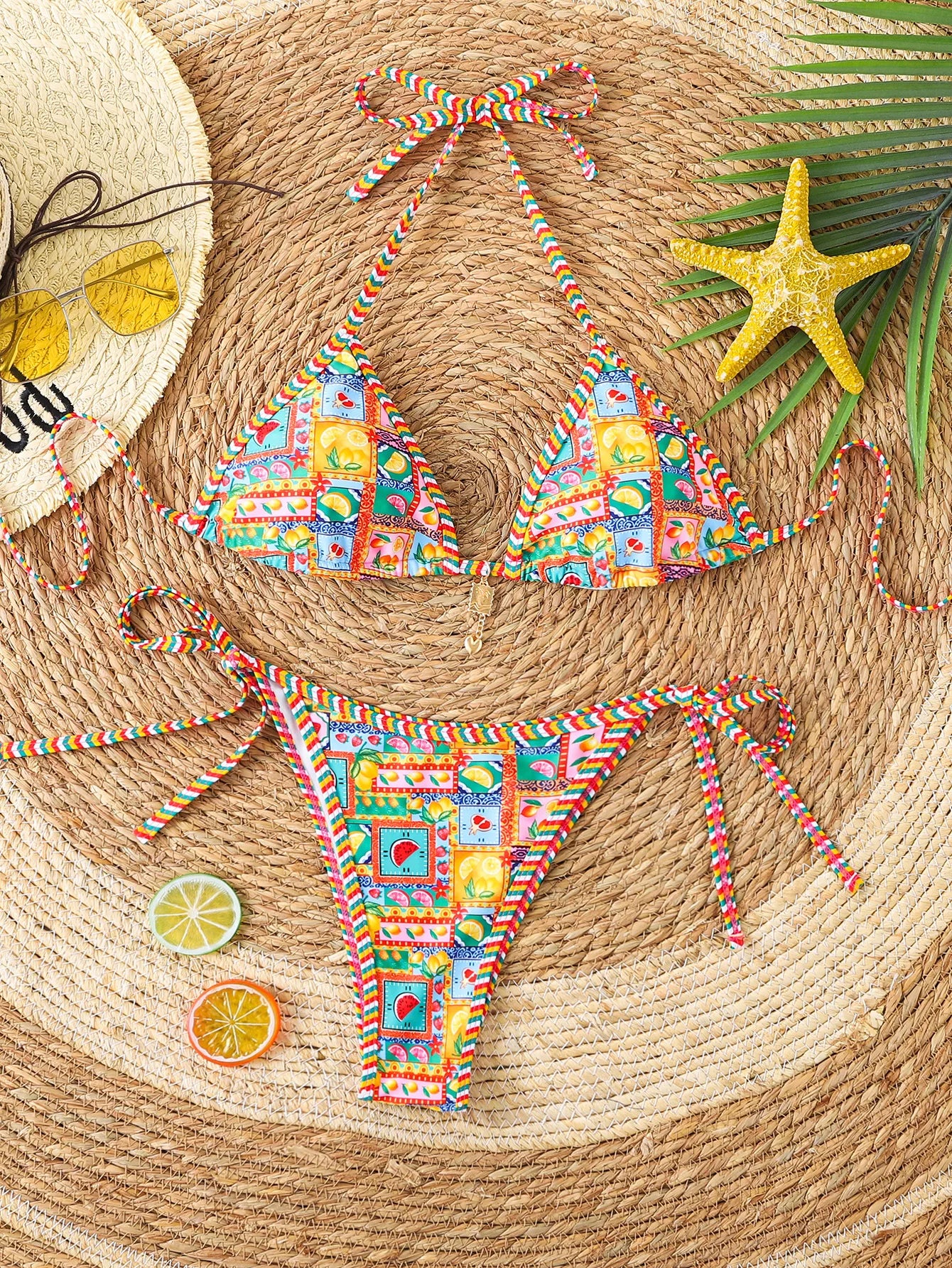 Bikini Floral Triángulo Push-Up