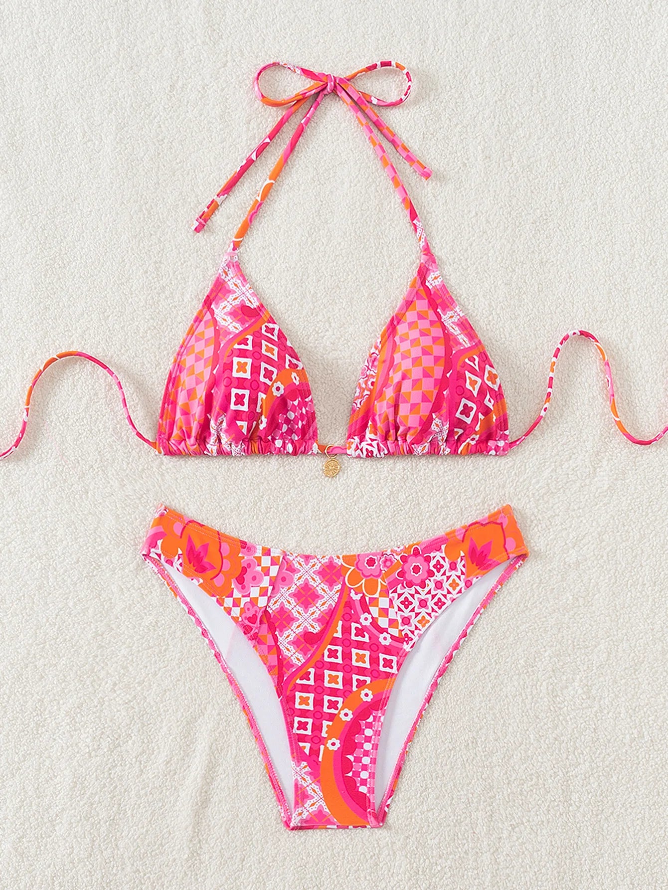 Bikini Floral Triángulo Push-Up