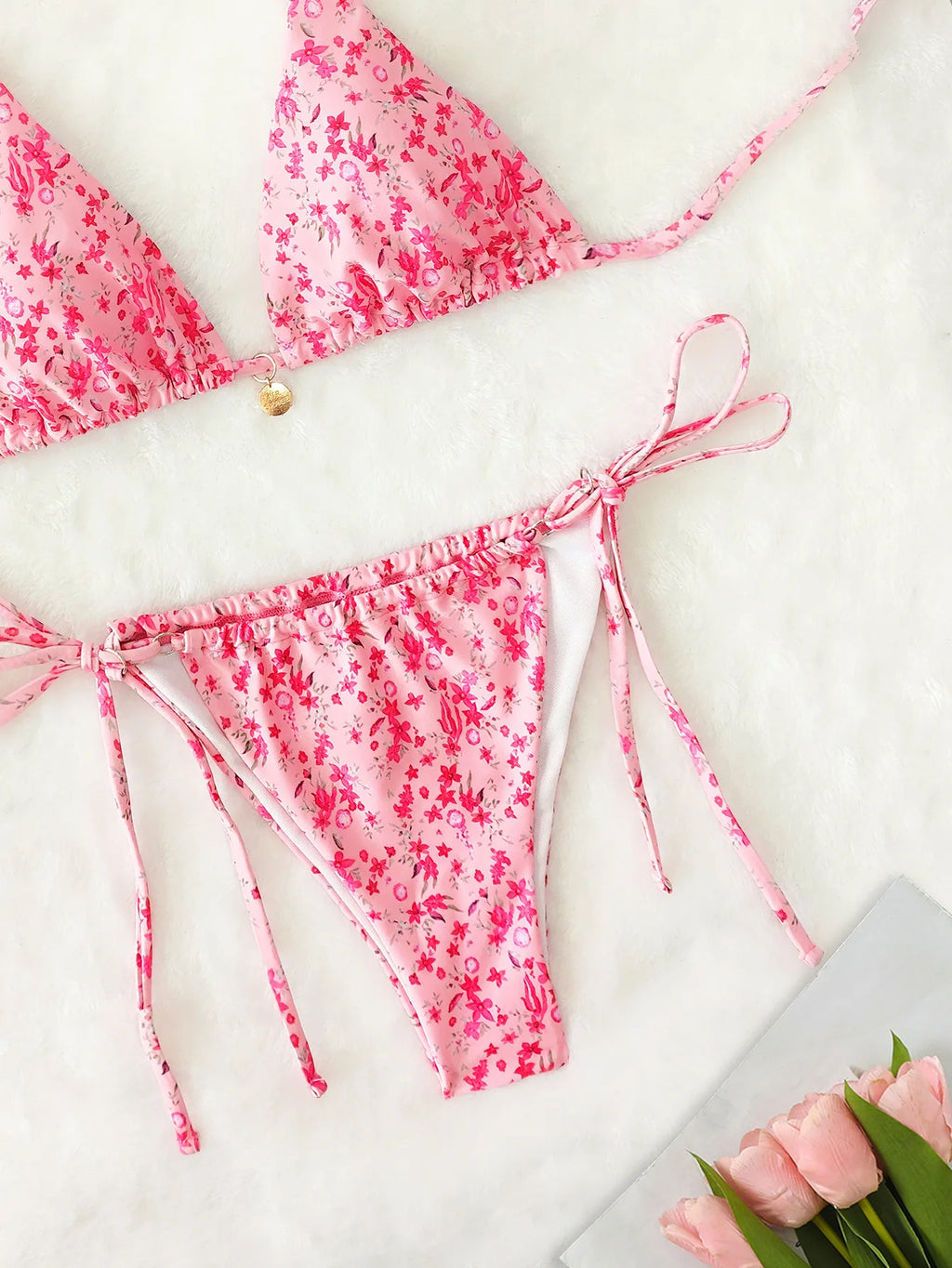 Bikini Floral Triángulo Push-Up