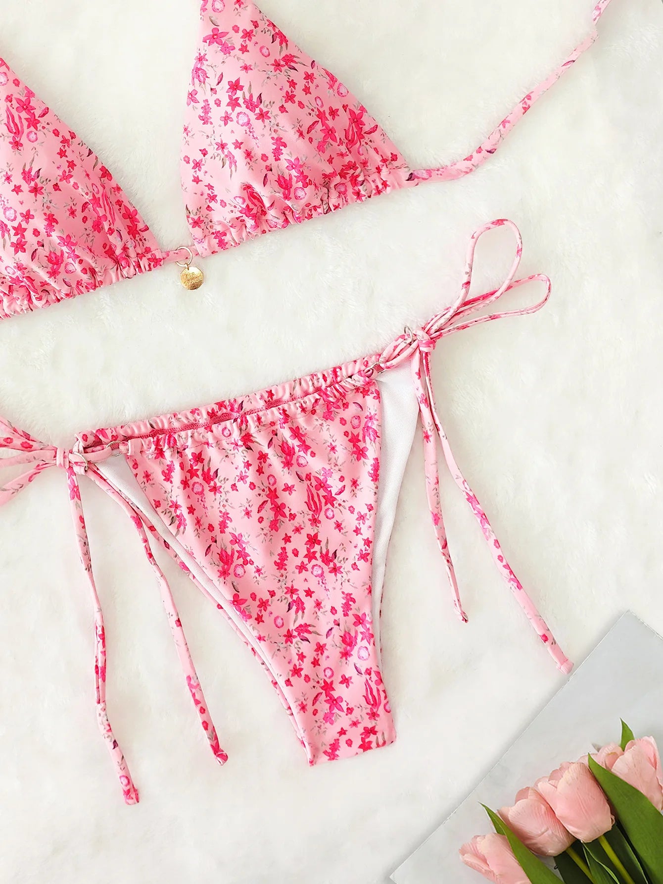 Bikini Floral Triángulo Push-Up