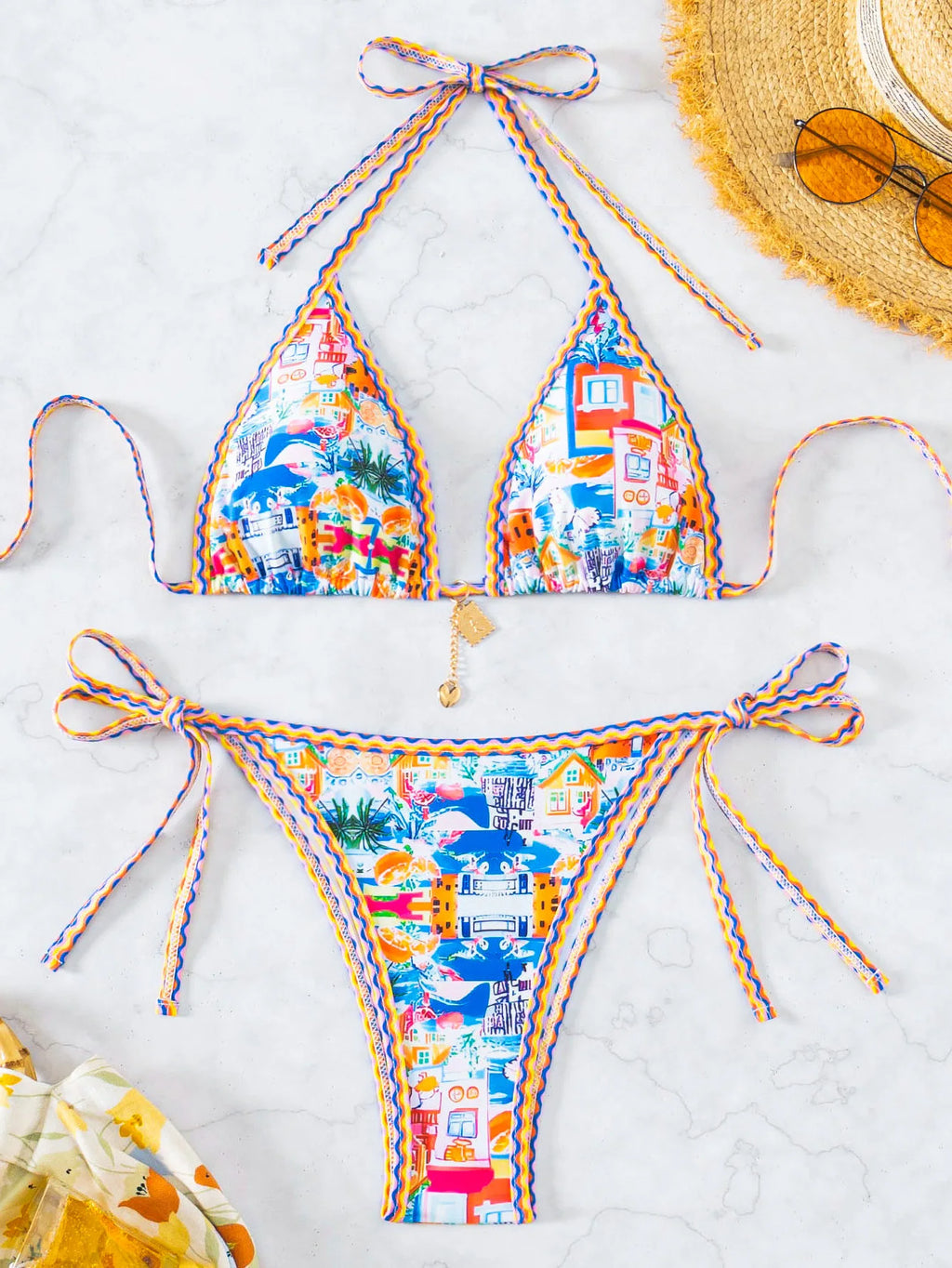Bikini Floral Triángulo Push-Up