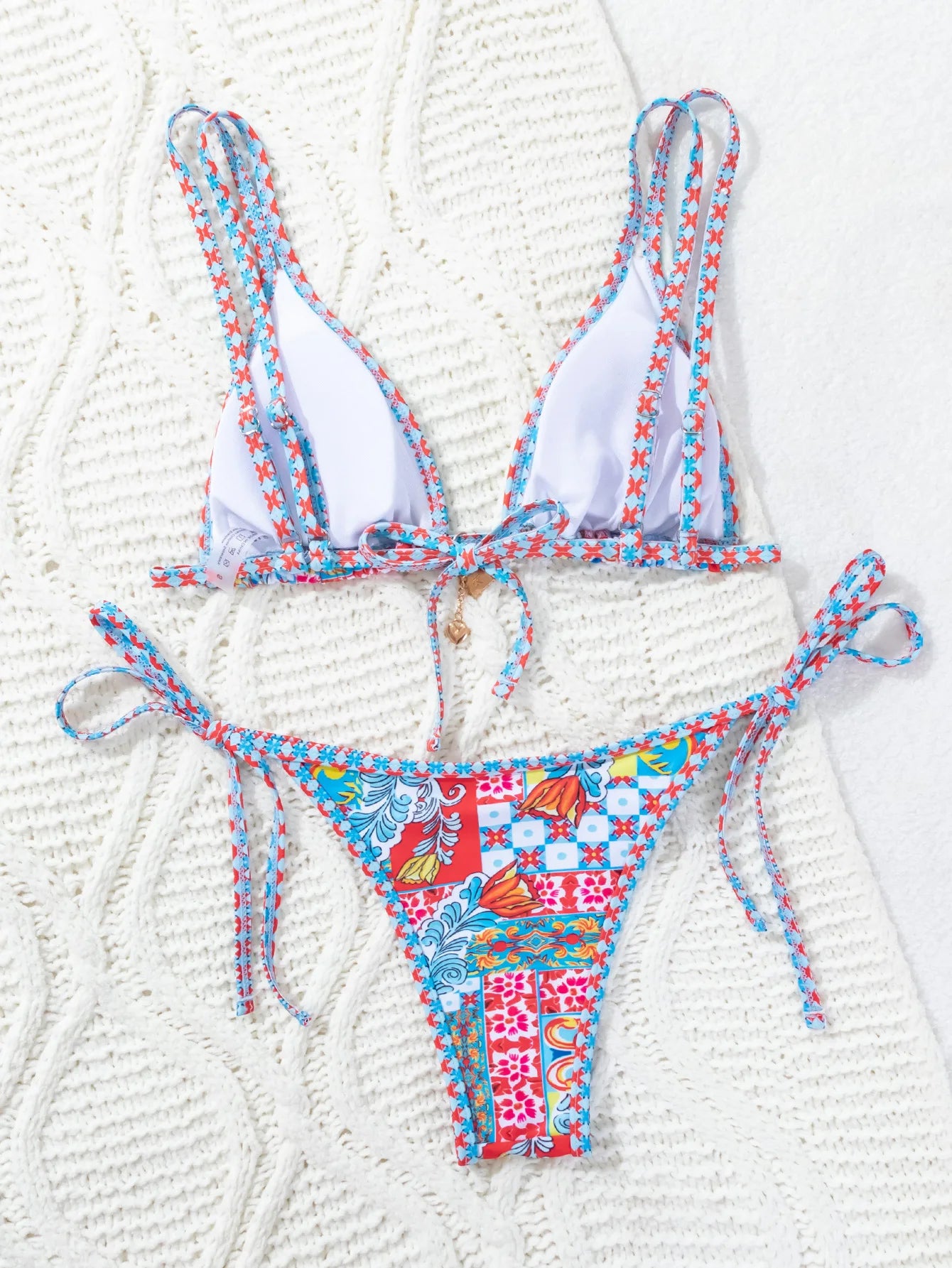 Bikini Floral Triángulo Push-Up