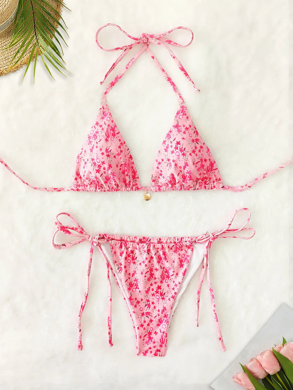 Bikini Floral Triángulo Push-Up