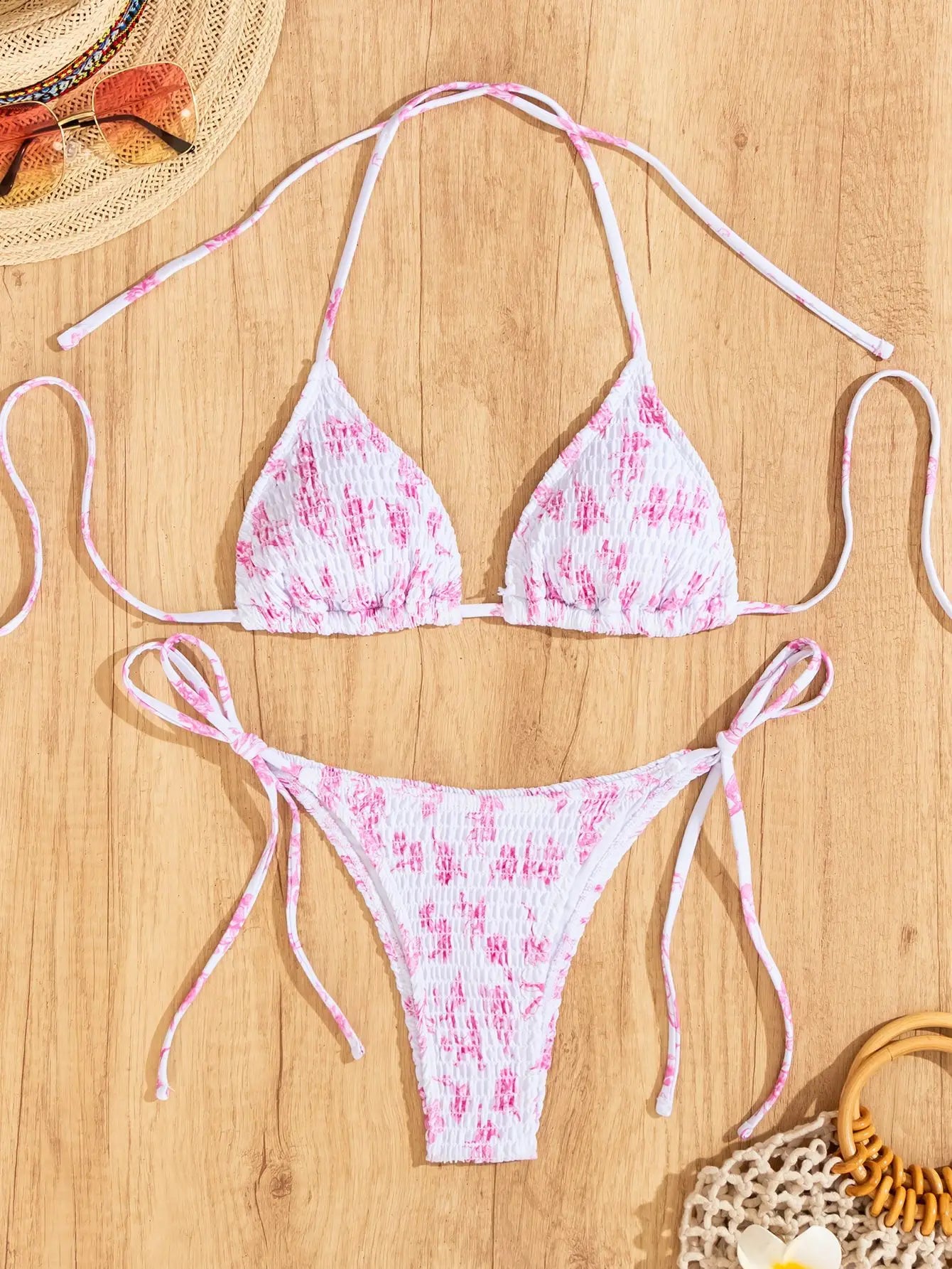 Bikini Floral Triángulo Push-Up