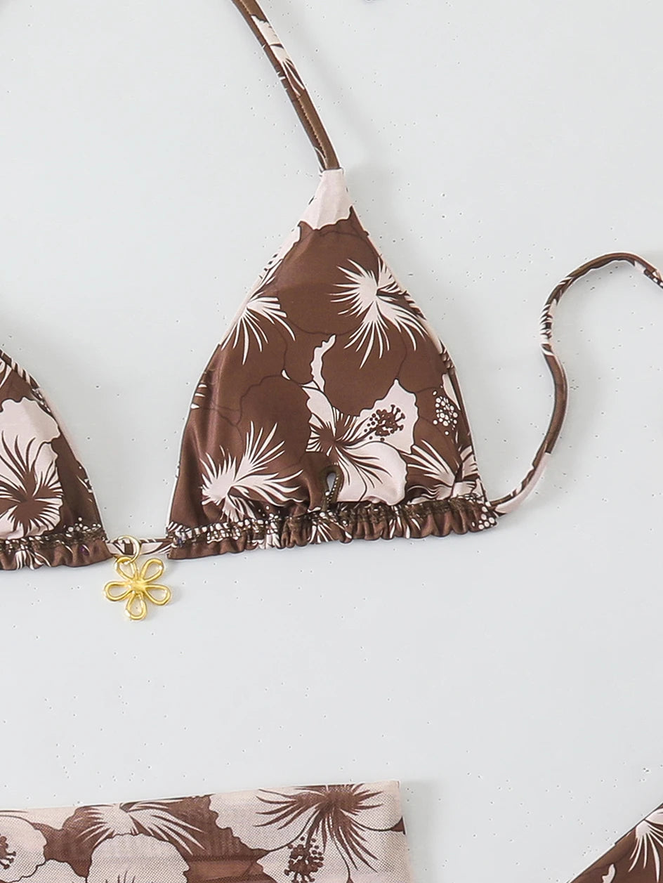 Conjunto Bikini 3 Piezas con Pareo