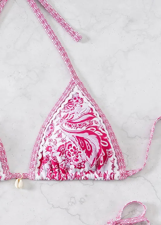Bikini Floral Triángulo Push-Up