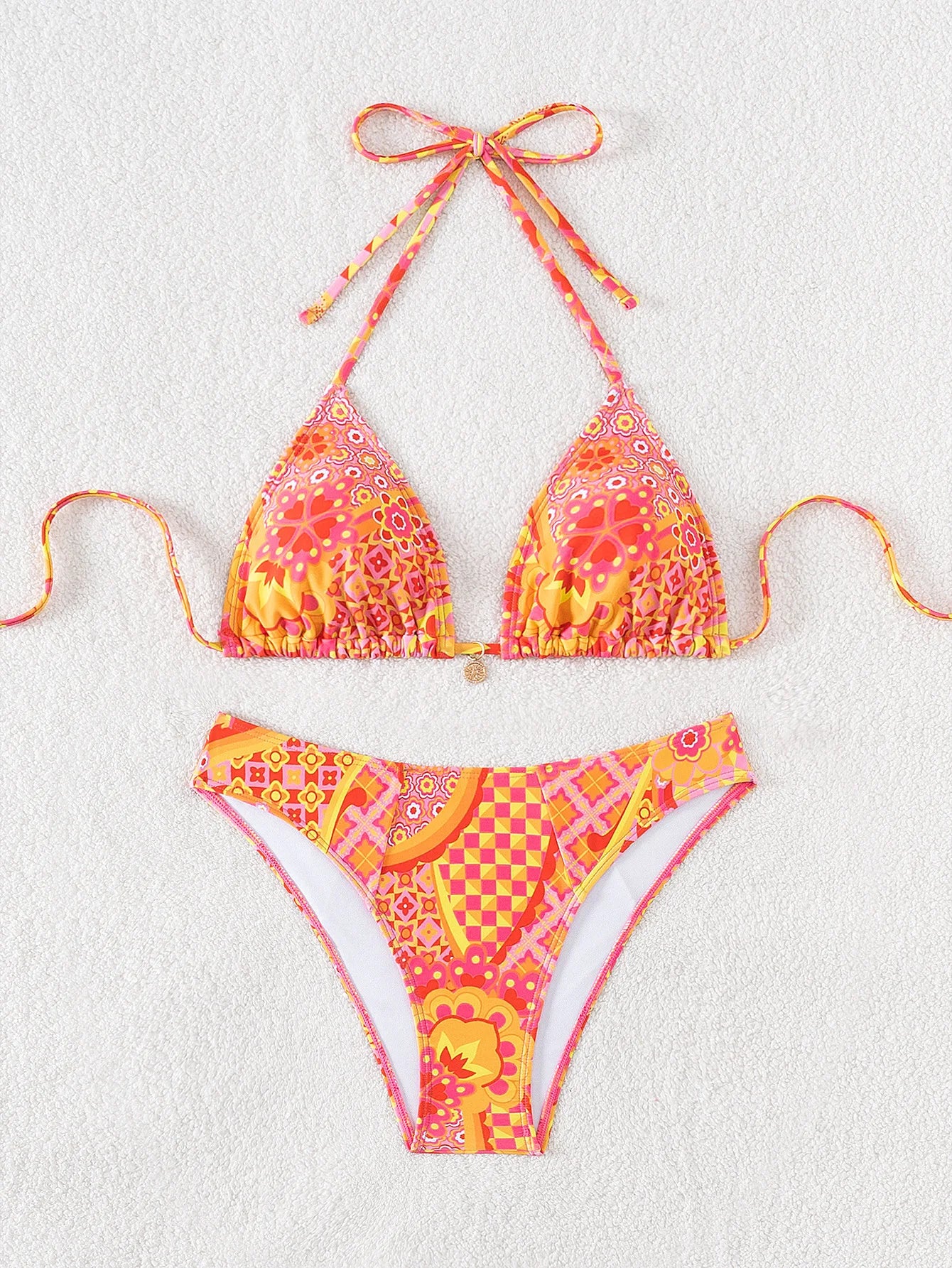 Bikini Floral Triángulo Push-Up