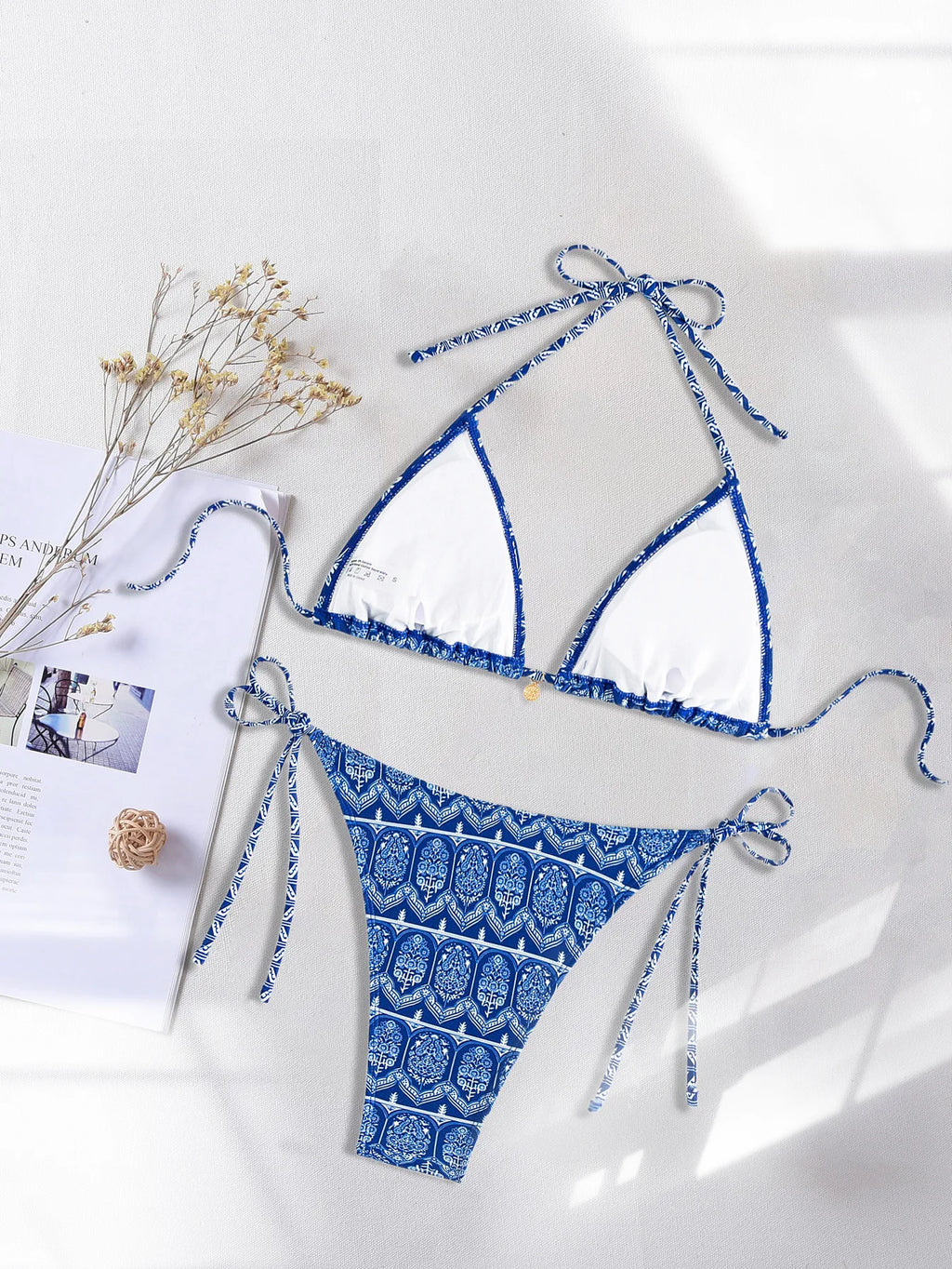 Bikini Floral Triángulo Push-Up