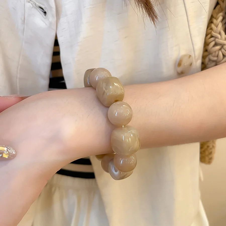 Pulsera Cuentas Acrílico Bohemia Mujer