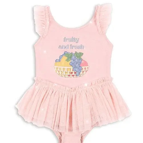 Bikini Niña Estampado con Volantes Estilo Princesa