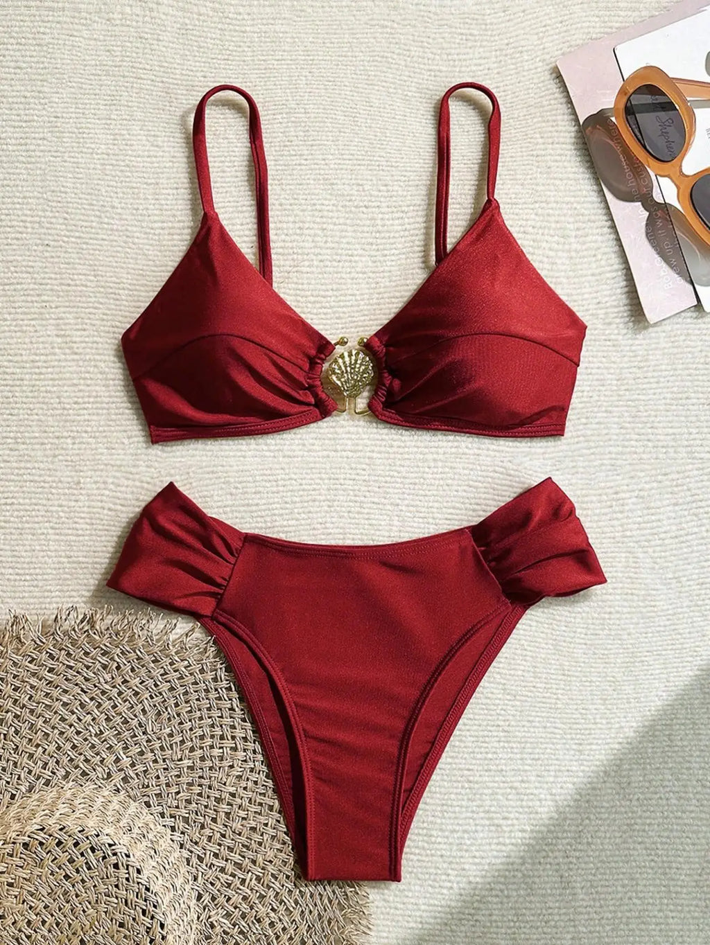 Bikini Botones Concha Halter