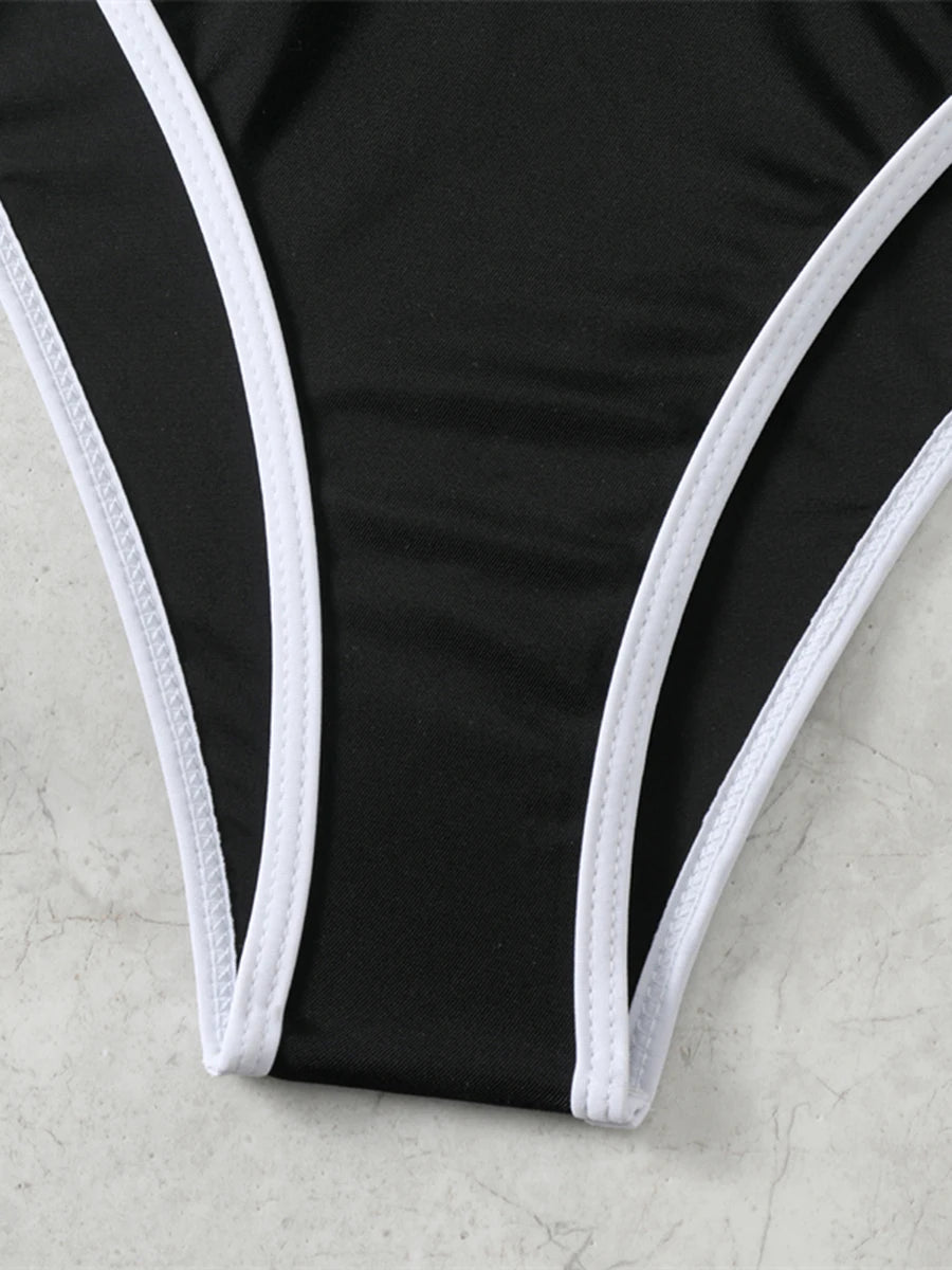 Traje de Baño Deportivo de Dos Piezas para Mujer, Bikini 2026, Ropa de Baño Femenina, Traje de Natación, Ropa de Playa